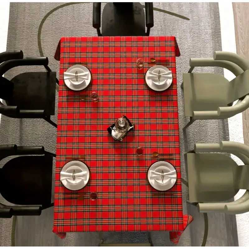 Christmas Plaid Tablecloth Festive Dining Holiday Decoration Essential H251211