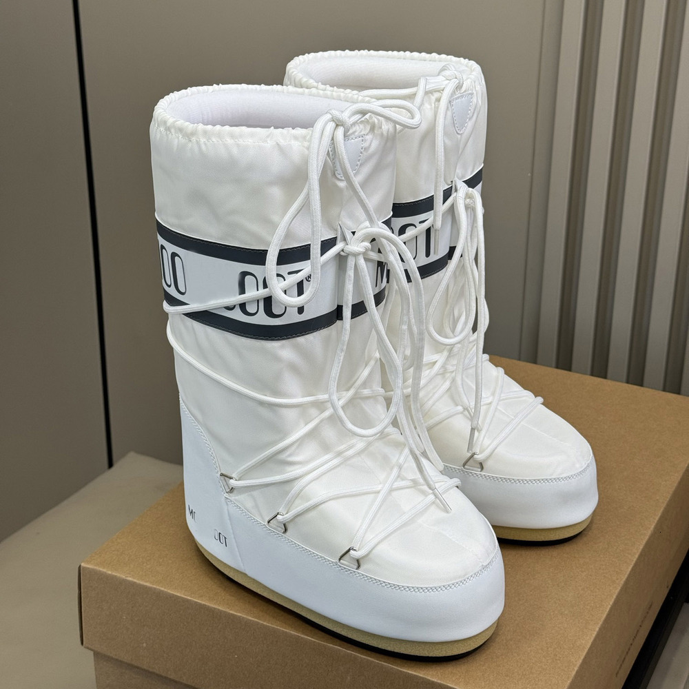 Top Quality Boot Designer Snow Boots Luxury Chunky Black Snow Nylon moonboots Knee Boot Womens Platform Boots Winter Warm Knight Booties Casual Shoe Winter ski boots