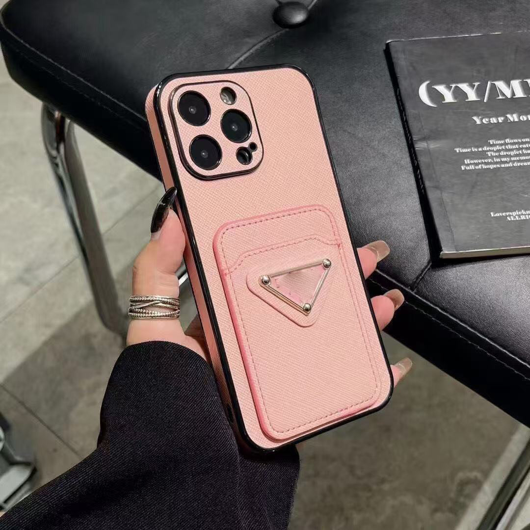 New luxury designer phone cases For iPhone 17 pro max 16 pro 15 14 13 12 11 Plus coque Silky soft Leather Designer Fashion Wallet phone case back cover Dirt-resistant