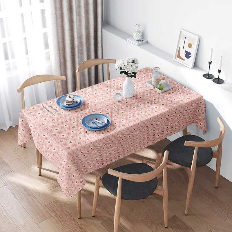 Waterproof tablecloth vintage floral dining table cover farmhouse kitchen decor washable table linen retro style home party supp H251211