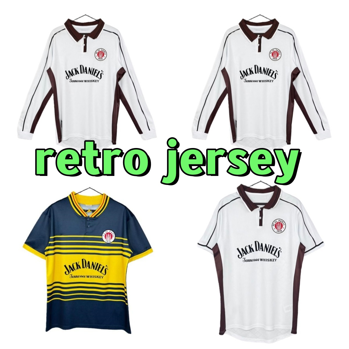 97 98 99 00 retro ST Pauli SOCCER JERSEYS home away football shirt uniforms