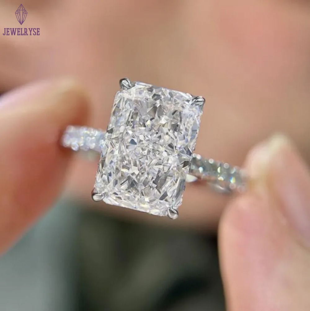 Choucong Wedding Rings Elegant Luxury Jewelry Sparkling Pure 100% 925 Sterling Silver Natural Moissanite Diamond Gemstones Party Women Engagement Ring