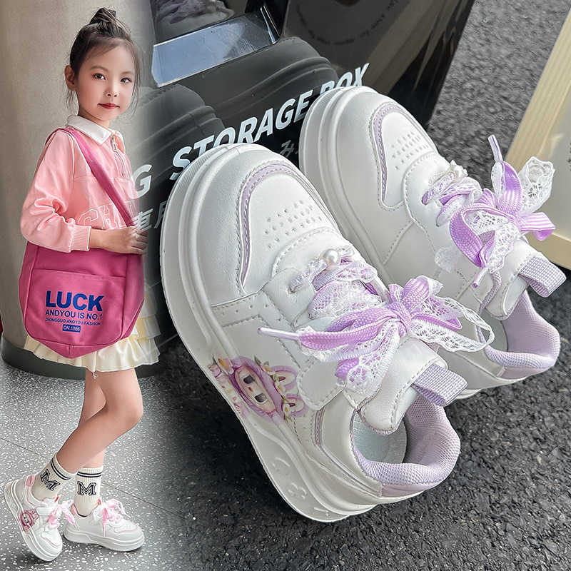 Labbub Girl's Shoes - 2025 New Fall Children's White Sneakers with Soft Bottoms for Leisure and Sports - Girls' StyleX251202