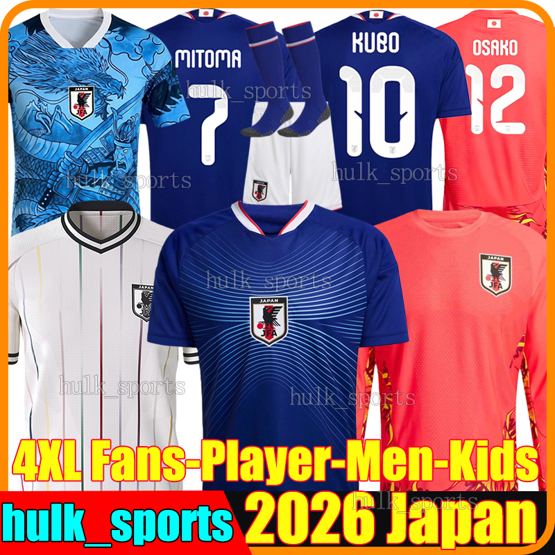 4XL 2026 Japan AYASE Soccer Jerseys OGAWA MINAMINO KAMADA KUBO ADOAN K.NAKAMURA MACHINO DAIZEN SUGAWARA TANAKA ENDO men kids kit socks set football shirts Japanese