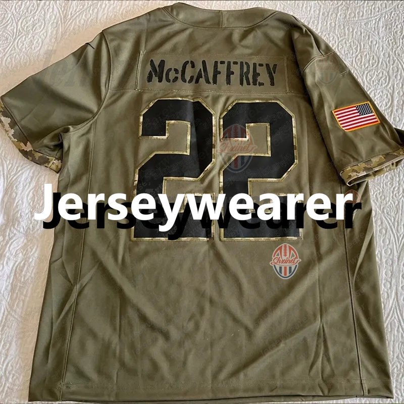 Olive Salute Football Jerseys 2025 Personalized Embroidered Team Names for Women & Youth - Jefferson, McCarthy, Moss, Addison, Hockenson, Smith