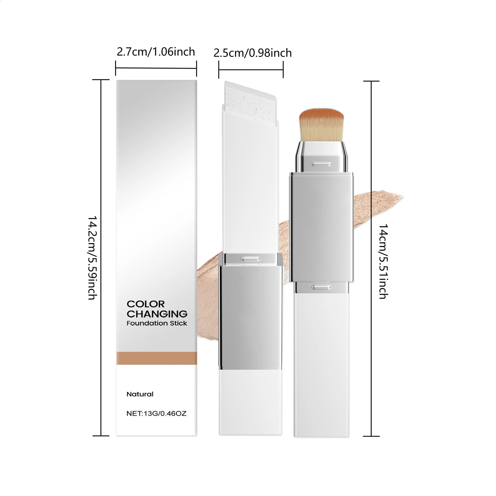 Color-changing 2-in-1 Makeup Foundation Stick Moisturizing Lightweight Brighten Matte Base Makeup Foundation Concealer Makeup 251210