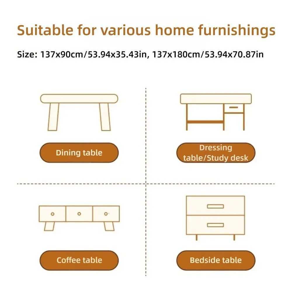 New PEVA Tablecloth Rectangula Antifouling Dining Colth Waterproof Oilproof Oilcloth Home Kitchen H251211