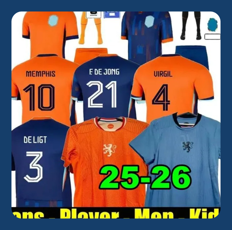 2025 2026 Soccer Jersey Euro Cup 25 Dutch National Team Football Shirt Men Kids Kit Full Set Home Away MEMPHIS XAVI GAKPO NETHErlANds European HoLLAnd ClubWorld Cup
