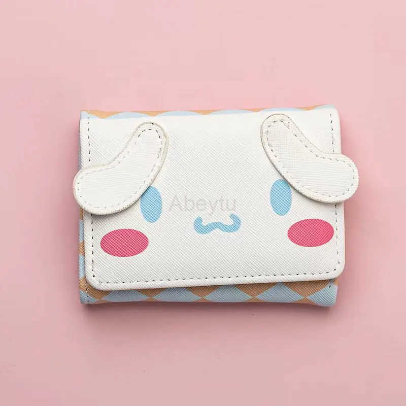Sanrio New Kawaii Anime Cute Melody Kuromi Cartoon Wallet Hello Kitty Pochacco Short Wallet Change Purse Coin Storage Bag Gift H251211