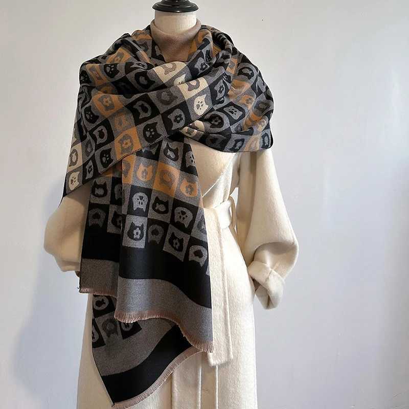 New Warm Luxury Cashmere Scarf Women Thick Print Fashion Shawl and Wraps Ladies Blanket Foulard Winter Pashmina Bandana Bufanda Y251211