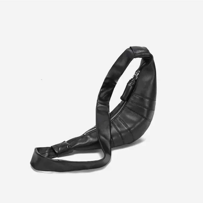 Vintage niche croissant cowhide dumpling wrap genuine leather fiable single shoder crossbody baguette wens bag Y251211