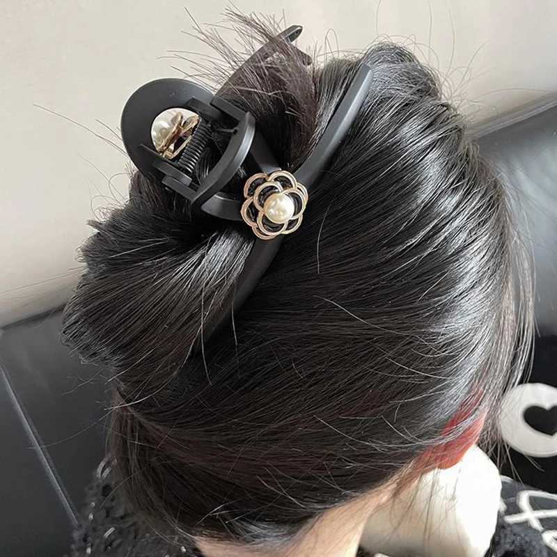 13CM Black Matte lia Grab Clip Large Elegant French Hair Clip The Back of The Coil Hair Prum Shark Clip Hair Clip Y251210