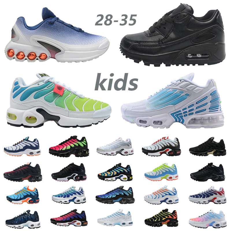 Designer Tn dn plus 3 tuned 2.0 Toddler Athletic Children Sneaker Triple White Black Gold Red Laser Blue girls boys kid Child Outdoor Shoes 28-35