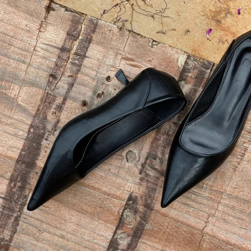 Spring Vintage Women Leopard Pumps Shoes Fashion Pointed Toe Slip On Shoes Concise Office Lady Shoes woman 251209 - view 5