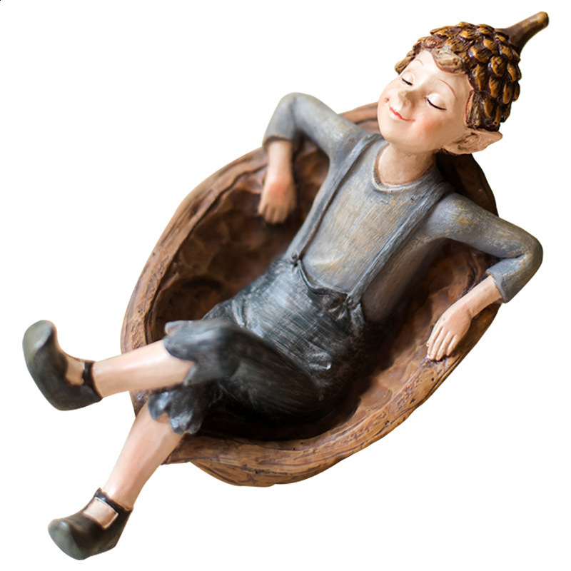 Cute Cartoon Fantasy Forest Elf Resin Craft Ornament Living Room TV Cabinet Bedroom Balcony Garden Desktop Home Decoration Gift 240304