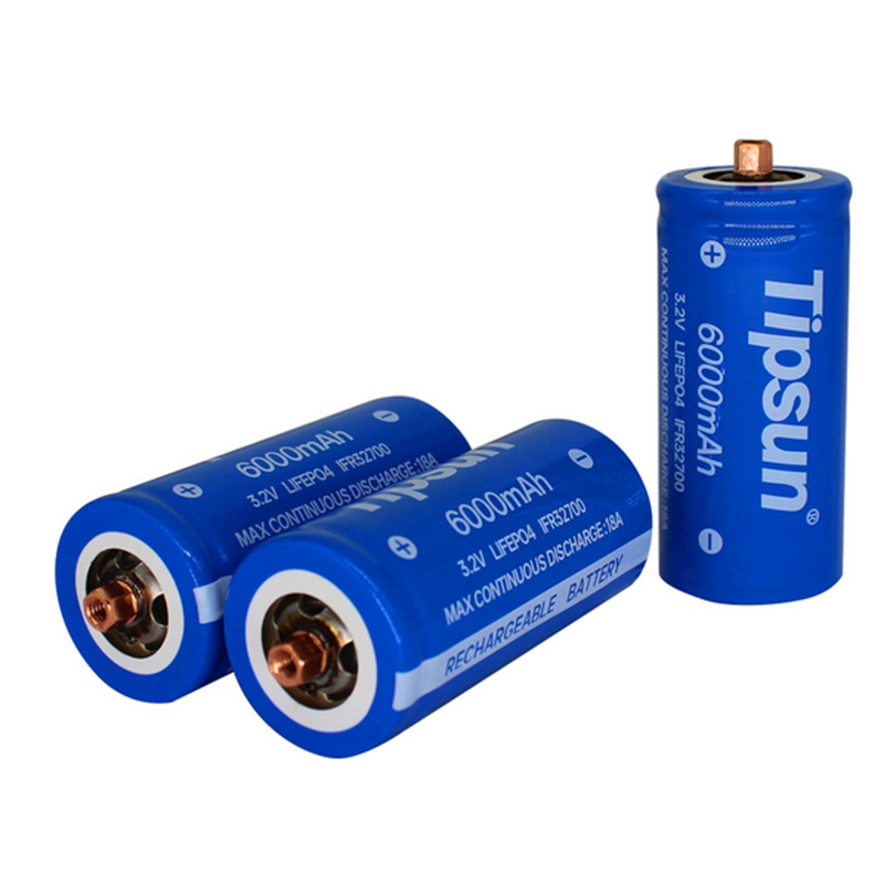 Lifepo4 32700 Rechargeable Battery 6000 Mah 3.2v 32650 With Screw 3C Cylindrical Battery Cell for Solar Lamp