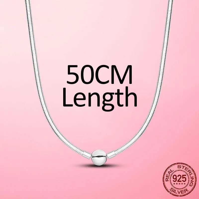 Classic Basic Chain 925 Silver Snake Chain Necklace Choker Infinity Infinite Me Clasp Necklace Collier Femme Jewelry M251211