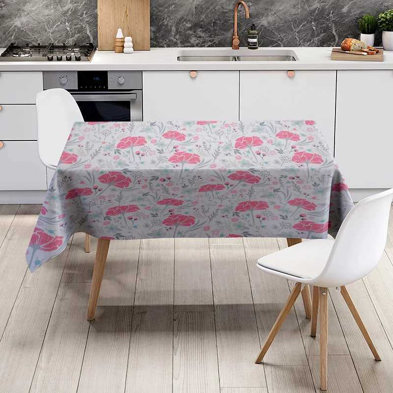 Floral Tablecloth Vintage Blue Washable Table Cover Rustic Farmhouse Kitchen Dining Table Protector Waterproof Design H251211