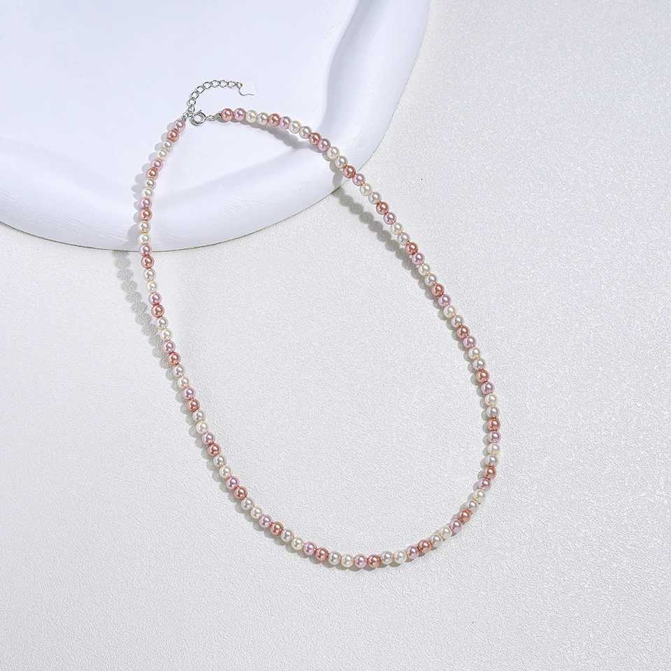 925 Sterling Silver 6mm Pearl Necklace For Women Jewelry On Neck Pearl Bead Choker Cheap Items With Party Gift M251211