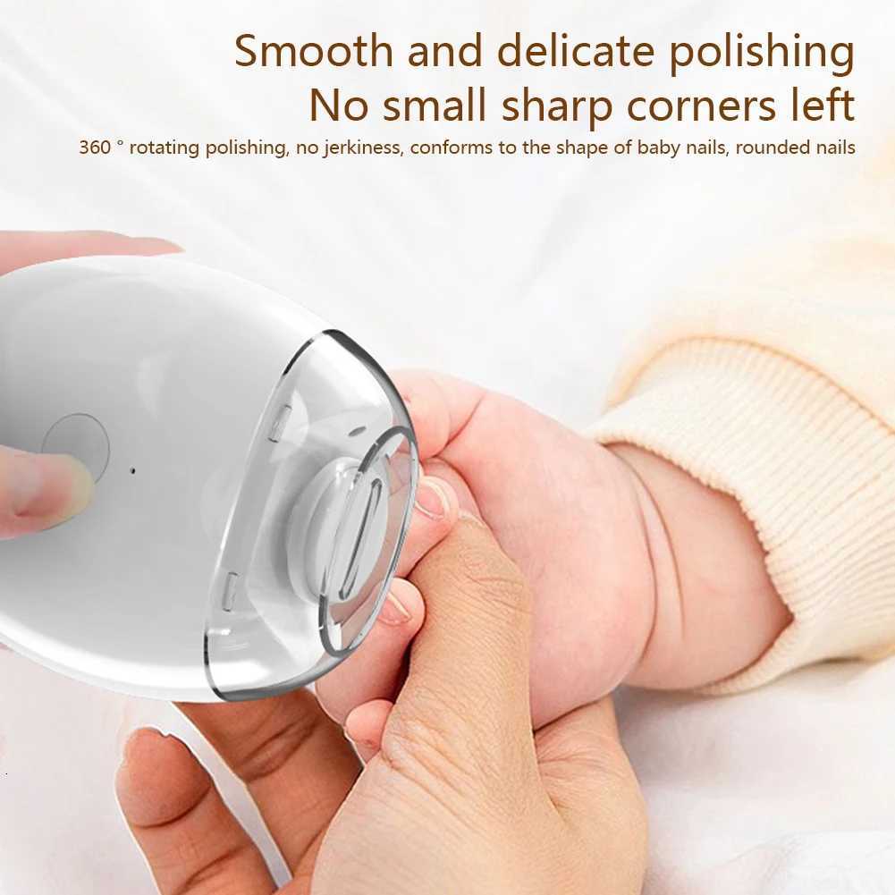 2 IN 1 Automatic Nail Grinder Electric Nail Trimmer Rechargeable Grinder Nail Tip Clipper Cutter with Light for Baby Kid Child X251211