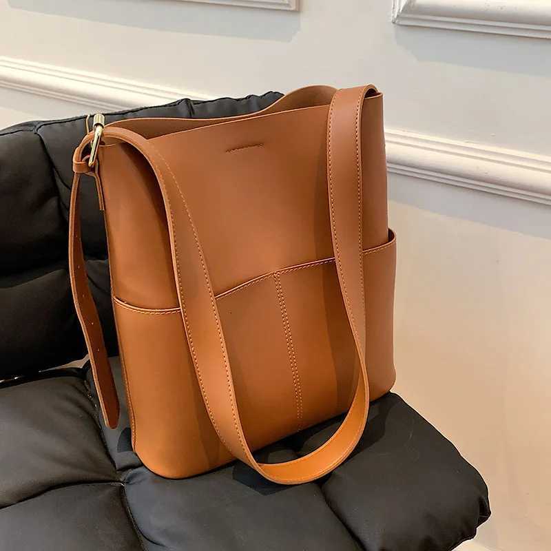 Fiable 2024 wens leather shoder bucket bags handbags winter fall autumn femme design casual sac de luxe femme vintage Y251211