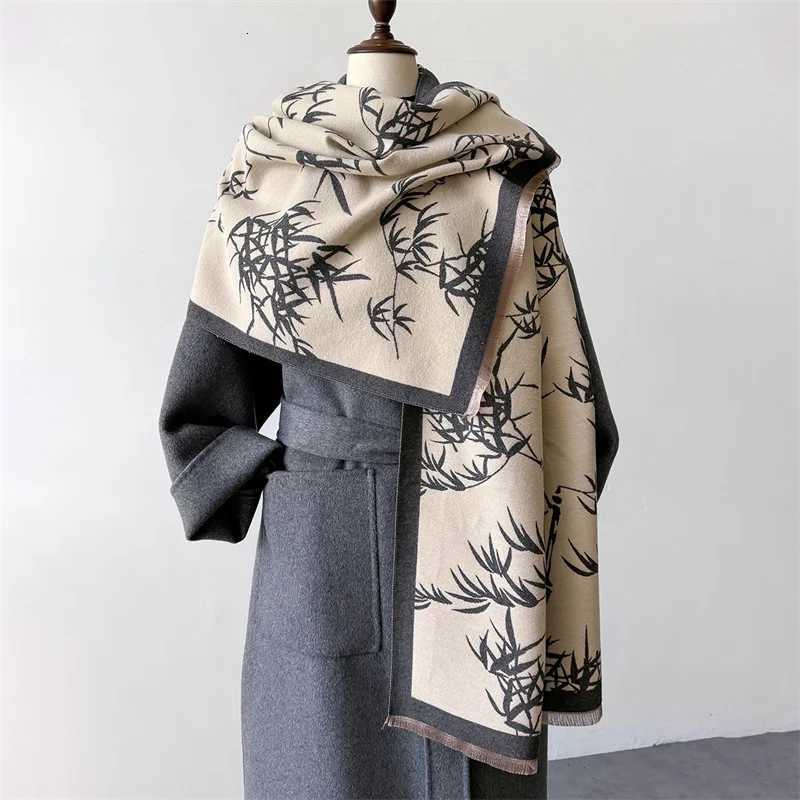 Luxury Winter Scarf Women Cashmere Warm Pashmina Brand Foulard Female Shawls Wraps Thick Soft Bufanda Poncho Scarves Stole 2024 Y251211