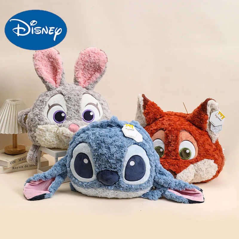 Disney Original Zootopia Judy Hopps Nick Wilde Plush Doll Backpack Stitch Big Head Doll Bag Hug Pillow Cute Room Sofa Decoration Gift H251212