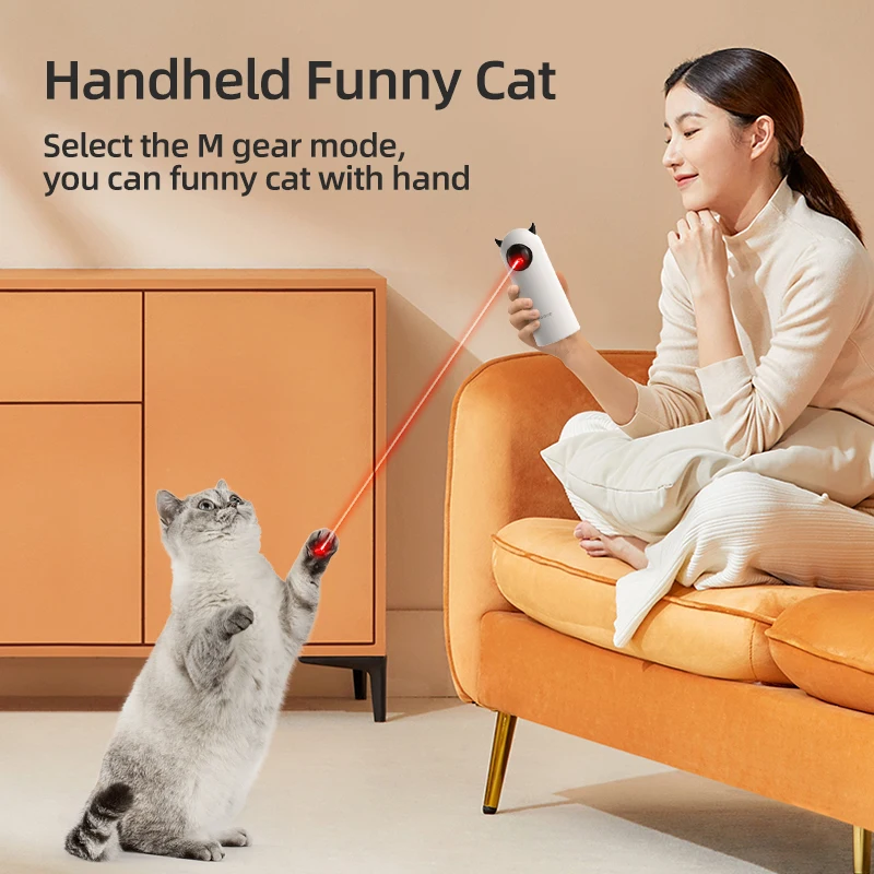 ROJECO Automatic Cat Toys Interactive Smart Teasing Pet LED Laser Indoor Cat Toy Accessories Handheld Electronic Cat Toy For Dog - view 4
