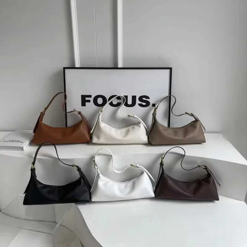 Fi Simple Sense of Luxury Solid PU Shoder Bags 2025 High Quality Temperament Versatile Cmuting Style Crossbody Bags Y251211
