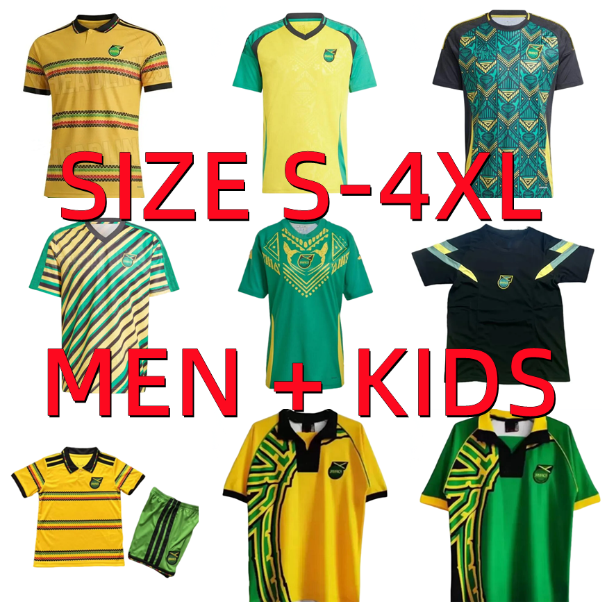 25 26 27 Jamaica Soccer JerseyS 2025 2026 2027 GARDNER SINCLAIR BROWN Maillots De Foot CARGILL POWELL HALL GAYLE WILLIAMS Retro 1998 Football Shirt Men kids kits