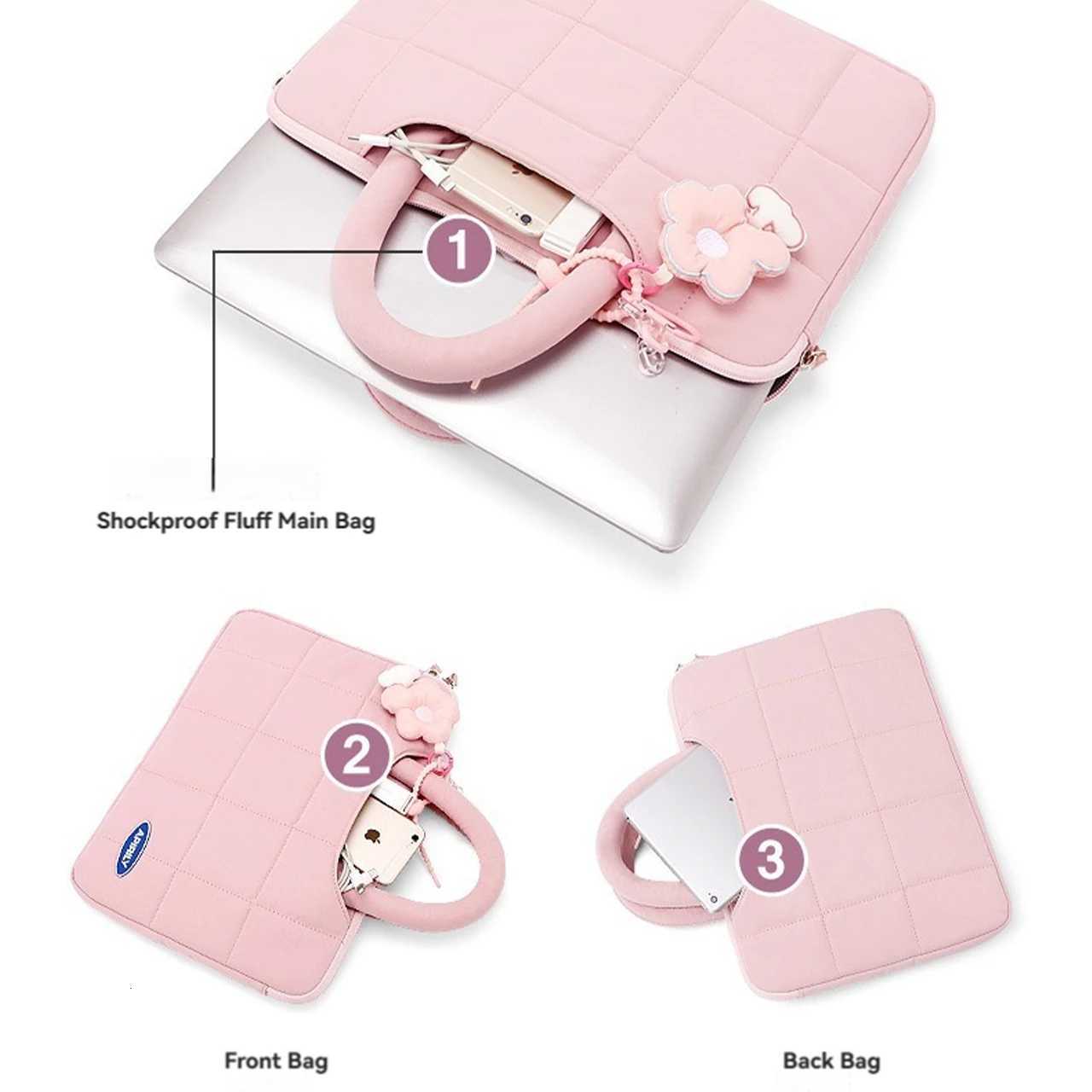 Laptop Bag 133 14 15 156 inch Briefcase Cover For MacBook Air Pro Xiaomi Huawei ASUS Notebook Case Men Women Portable HandbagT251212