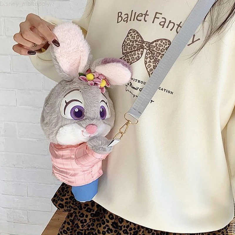 Disney Zootopia Plush Backpack Nick Wilde Judith Laverne Hopps Doll Crossbody Bag Cartoon Shoulder Bag Christmas Birthday Gift H251212