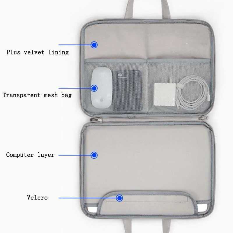 Fashion PU Leather Laptop Bag 12 14 156 17 Inch For Macbook Air Portable Waterproof Notebook Bag Sleeve Handbag Women MenT251212