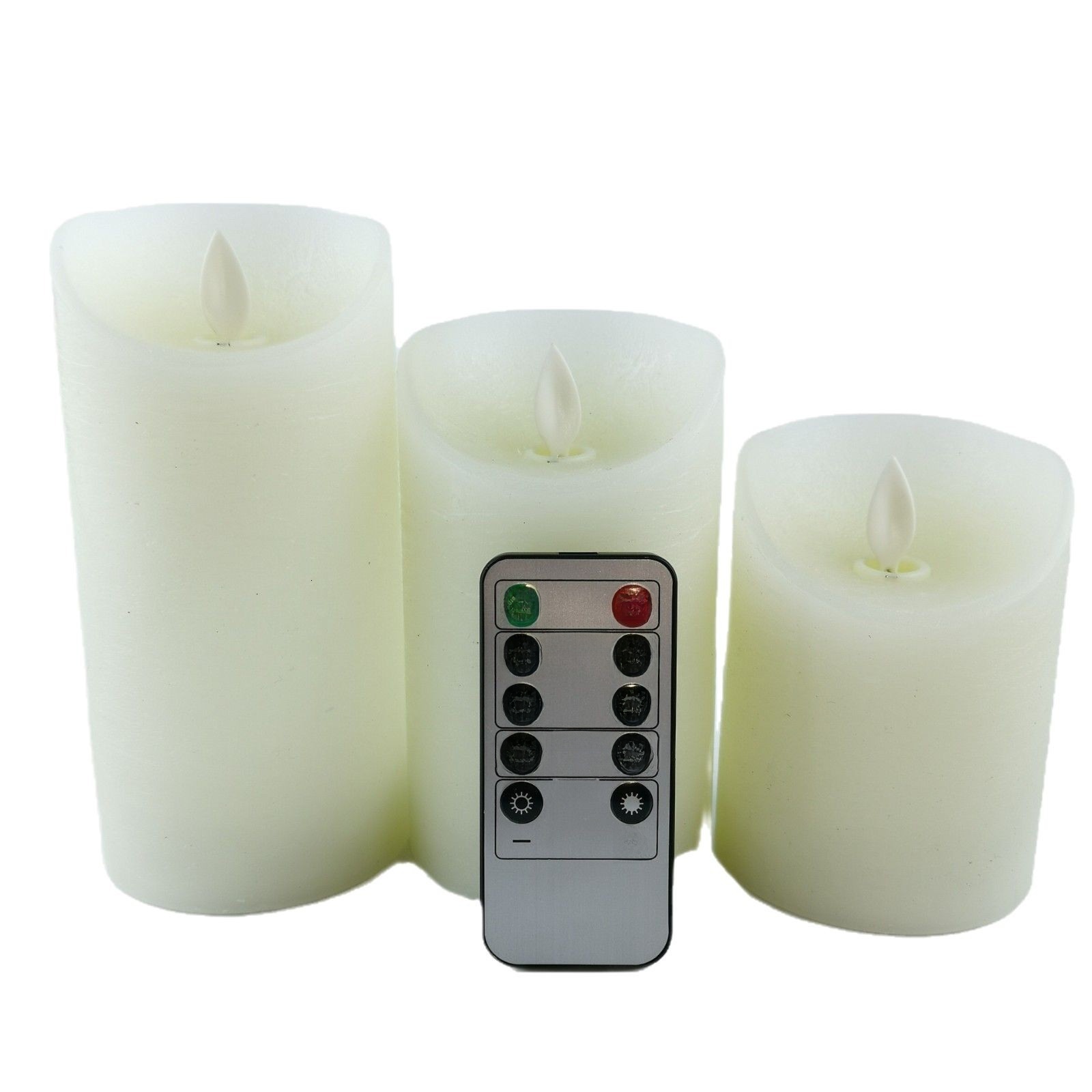Factory Direct Supply Three-Piece Set Ivory Remote Control Swinging LED Electronic New Model Realistic Wax Fake Candle Light