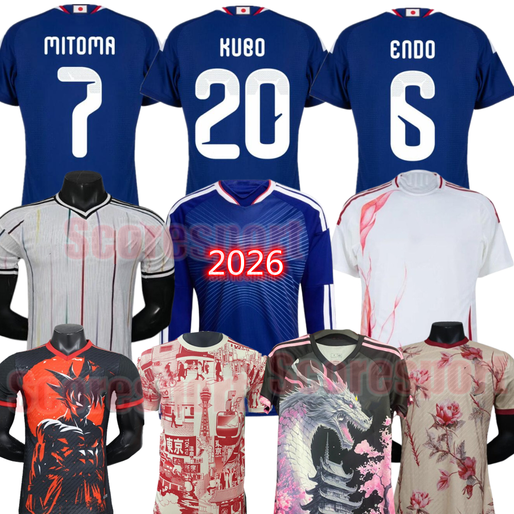 Japan Jersey 2026 Word Cup 2024 25 Cartoon Special Edition Tokyo Football Shirt ENDO MITOMA KUBO Japanese Dragon Collection Soccer kit Men Kids Kits Long Sleeve