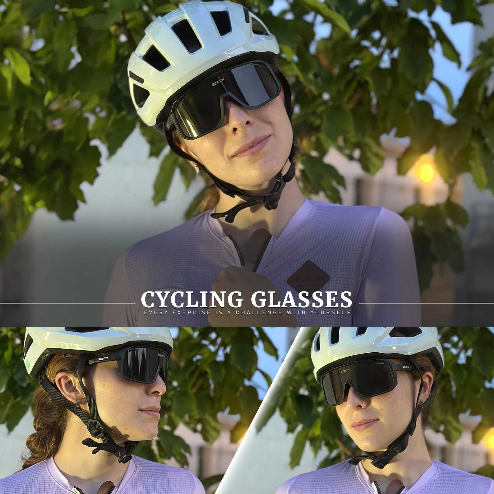 SCVCN New Outdoor Cycling Glasses Bike Sunglasses Men UV400 Eyewear Sports MTB Goggles Bicycle Women Riding Hiking Sunglasses G251212