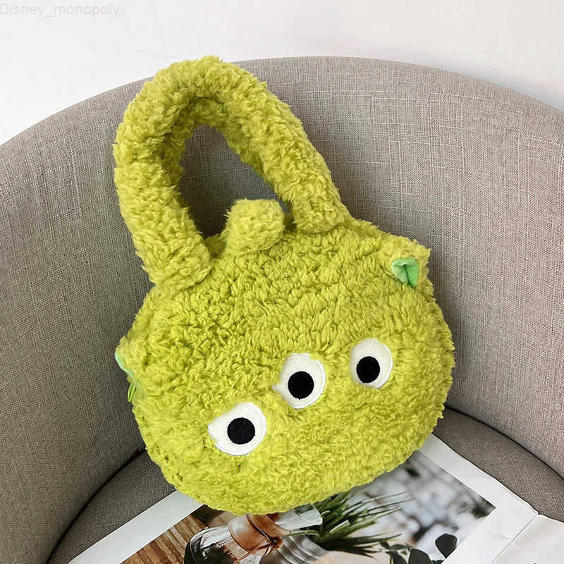Disney Cute Cartoon Handbag Girl Plush Kawaii Winnie The Pooh Backpack Women Fashion Lotso Alien Large Capacity wallets Kid Gift H251212
