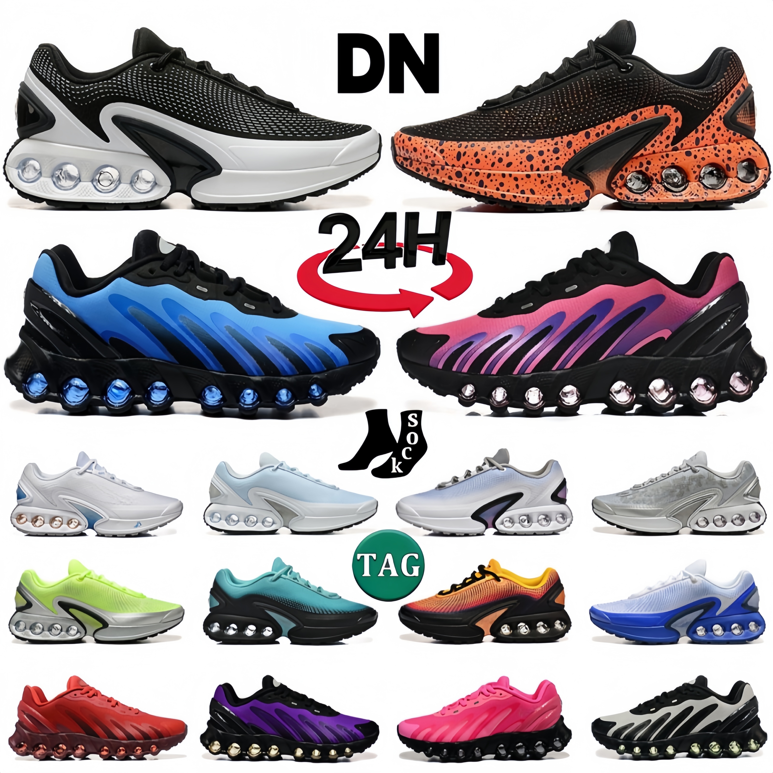 designer dn8 Fashion Sneaks DN men women Outdoor leisure Comfortable breathable Road DN running shoes sky blue Metallic Fluorescent Green White gray mens trainers