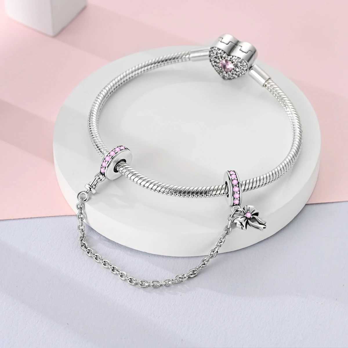 Safety Chain Clasp Clip Charm 925 Sier Moon Star Fit Bracelet DIY For Wan Girl Jewelry Y251212