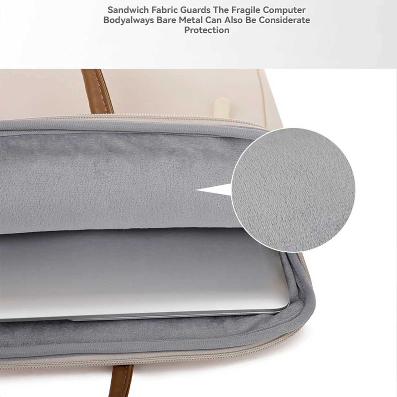 Laptop Sleeve Bag For Macbook Air Pro 16 Case Computer 133 14 156 Inch Notebook Bag Portable Bags Handbag Waterproof BriefcaseT251212