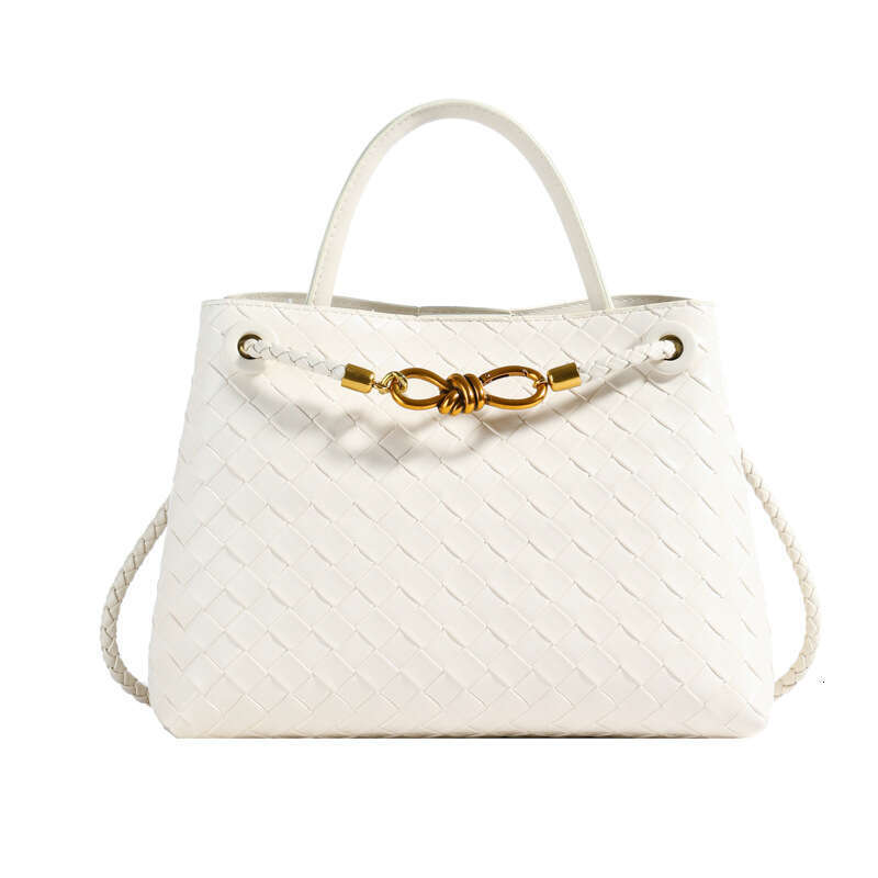 Free Shipping Designer Luxury 2025 New Women's Niche High-end Metal Rope Buckle Woven Shoulder Fashion Versatile Retro Commuter Bag Trendy