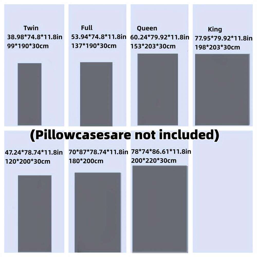 1pc Heavy-Duty Quilted Waterproof Mattress Protector 360° Full Coverage Cover, Deep Pocket Fitted Pad, & Non-Slip, Machine Washable Grey/White/