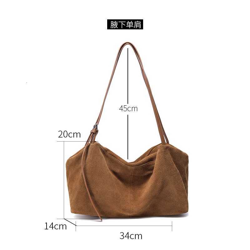 Wens Suede Cow Genuine Leather Shoder Bags Ladies Soft Cowhide Crossbody Bag Fem Design Luxury Lazy Cmuting Handbag Y251211