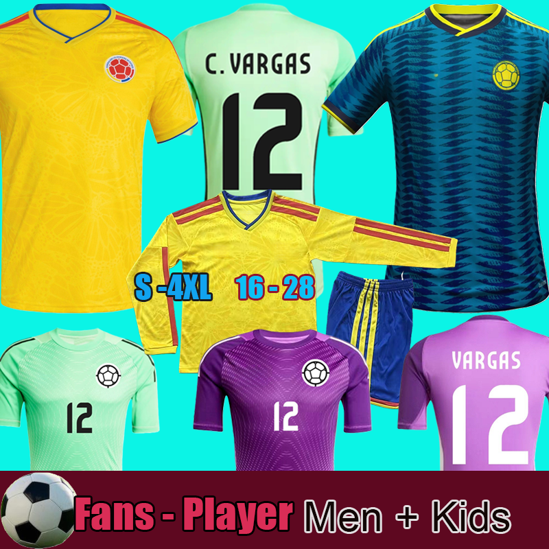 2026 Colombia World Kit Soccer Jerseys Copa America LUIS DIAZ FALCAO JAMES Home Cup 2025 2026Colombia Football Shirt CUADRADO Men Kids Kits Camiseta De Futbol top