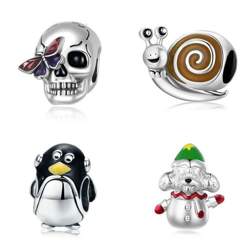Big hole skl penguin Strung bead pendant For DIY psera necklace accories Wen Fine Jewelry Gifts Y251212