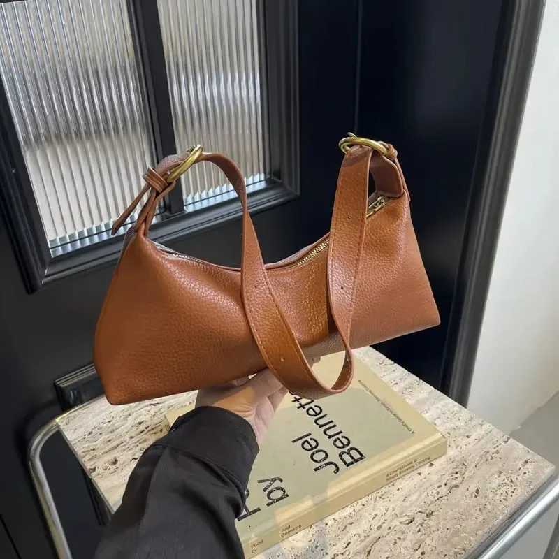 Fi Simple Sense of Luxury Solid PU Shoder Bags 2025 High Quality Temperament Versatile Cmuting Style Crossbody Bags Y251211