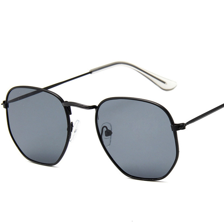 Oversized Lightweight Design High Street Outdoor Elite Sunglasse Polygon Sunglasses For Women, European And American Trendy Small Frame Colorful Ocean - view 6