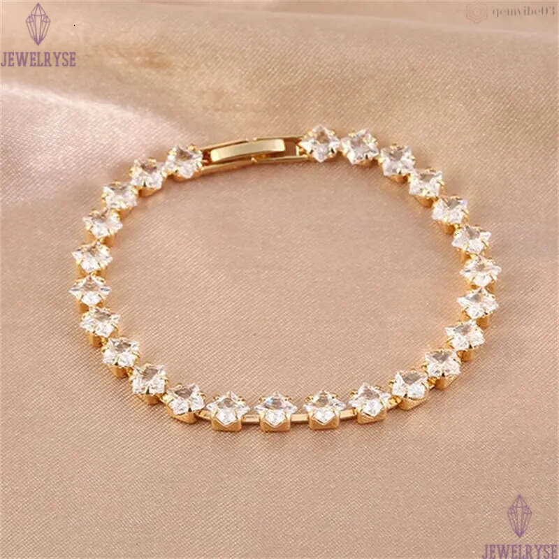 4x4mm CZ 18k gold tennis bracelet designer woman square iced out chain mens bracelets AAA zirconia silver diamond chains bangles man womens luxury jew