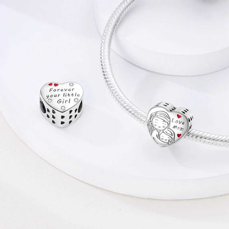 925 Sterling Sier Charms Mother Family Sister Beads Fit Bracelet DIY Wan Jewelry Gift Y251212