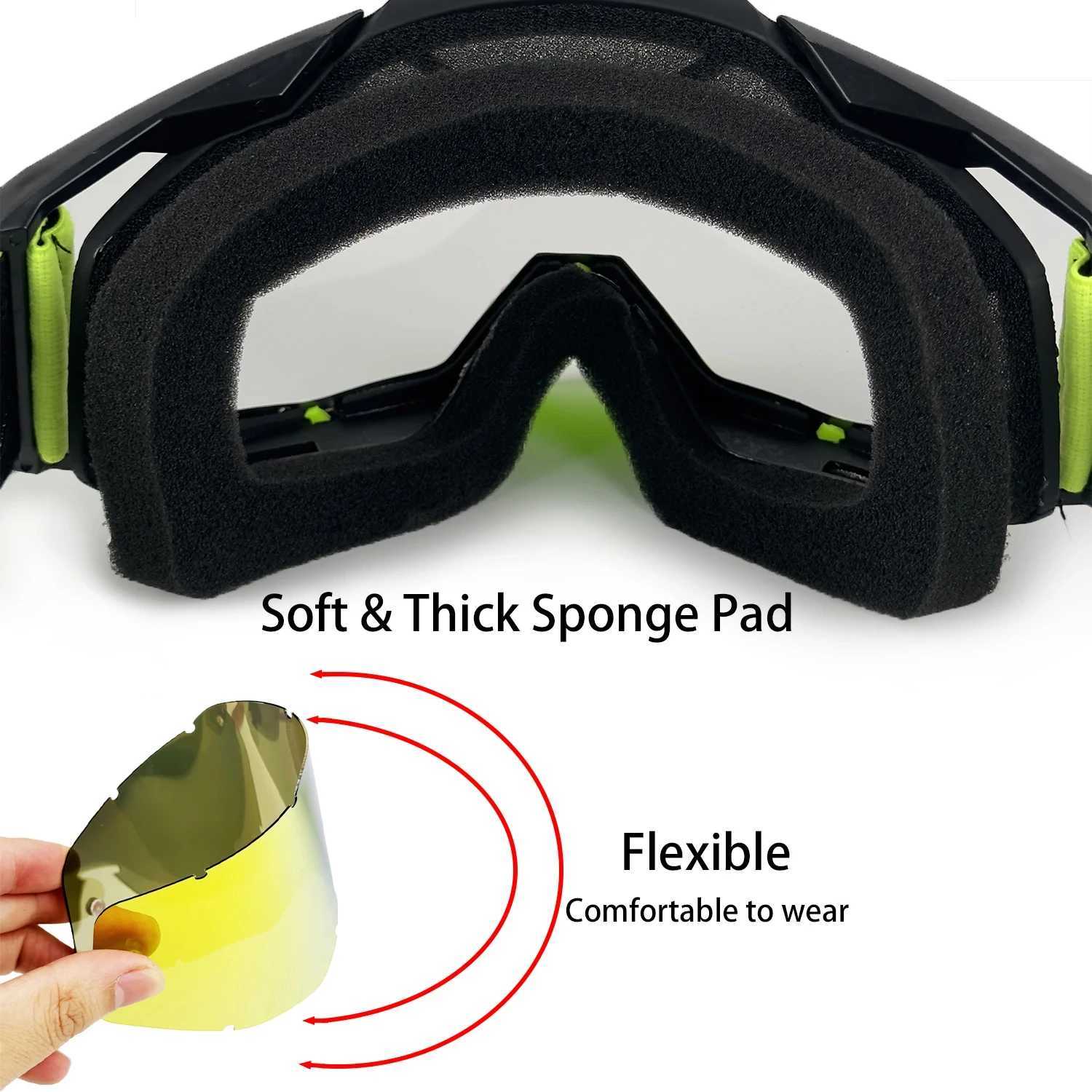 NAFEIB Motocross Glasses Motorcycle Sunglasses Man MTB ATV Mask Windproof Protection Skiing Cycling Racing Off-Road Goggles G251212